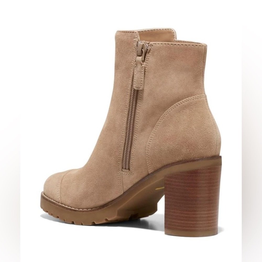 Cole Haan Foster Lug Sole Tan Suede Ankle Bootie | Size 7 - Picture 2 of 7